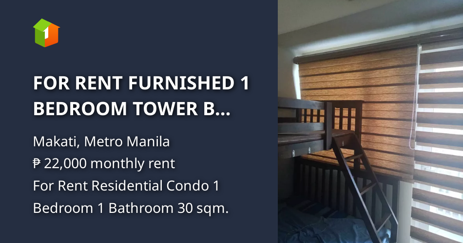 FOR RENT FURNISHED 1 BEDROOM TOWER B SMDC JAZZ [Condo 🏙️] (December 2023) in Makati, Metro