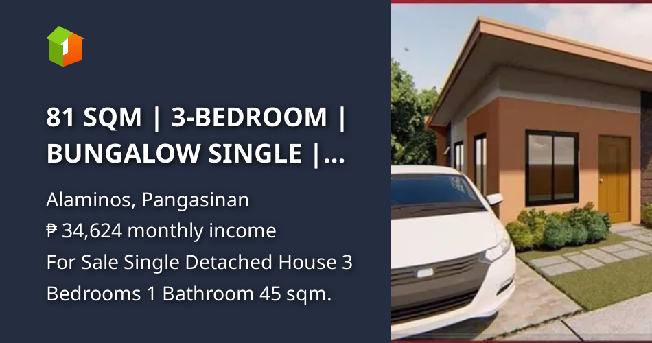 81 SQM 3BEDROOM BUNGALOW SINGLE ALAMINOS, PANGASINAN [House and