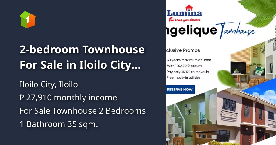 2bedroom Townhouse For Sale in Iloilo City Iloilo [Houses and Lots 🏘️