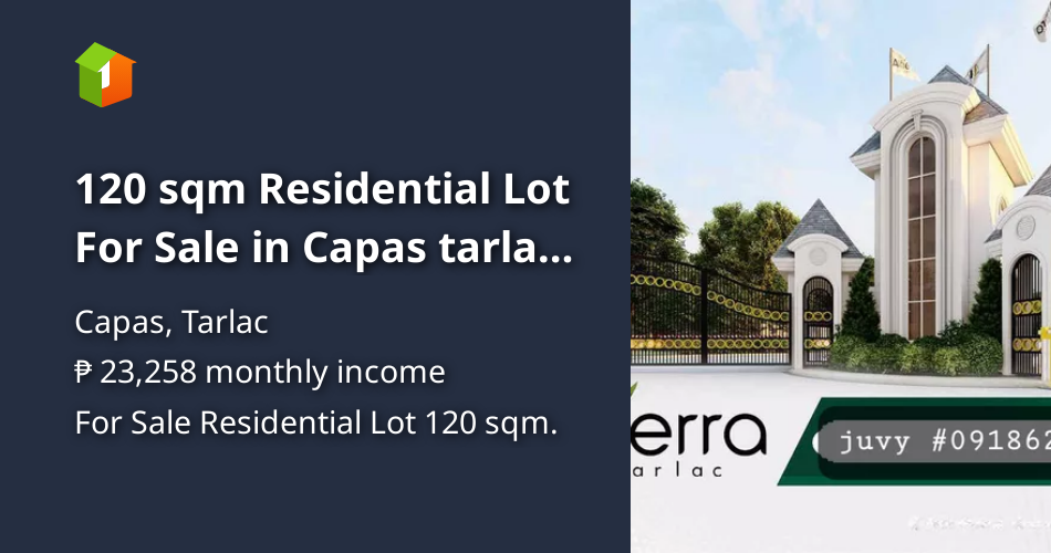 120 sqm Residential Lot For Sale in Capas tarlac near new clack city