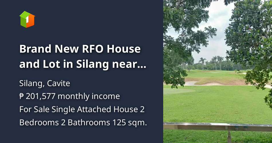 Brand New RFO House and Lot in Silang near Sports club amenities [House
