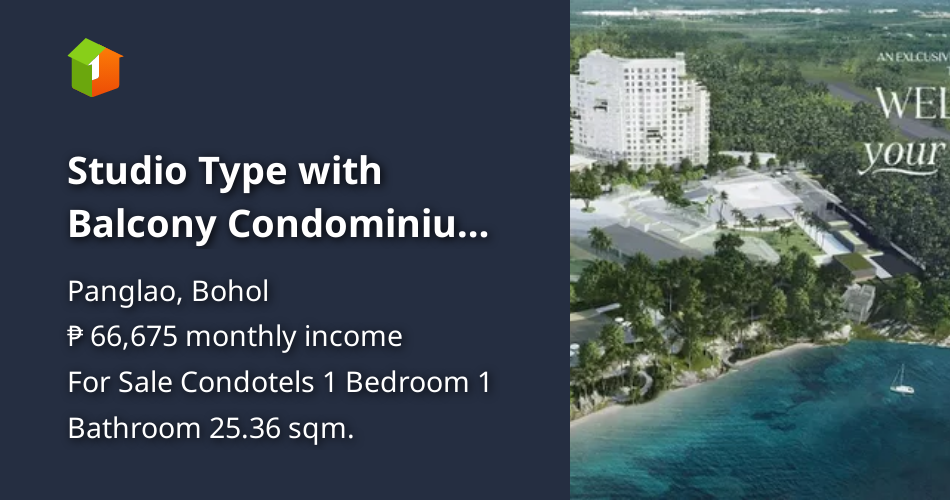 Studio Type with Balcony Condominium in Panglao, Bohol [Condo 🏙️] (July