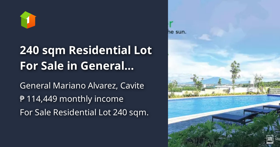 240 sqm Residential Lot For Sale in General Mariano Alvarez Cavite [Lot