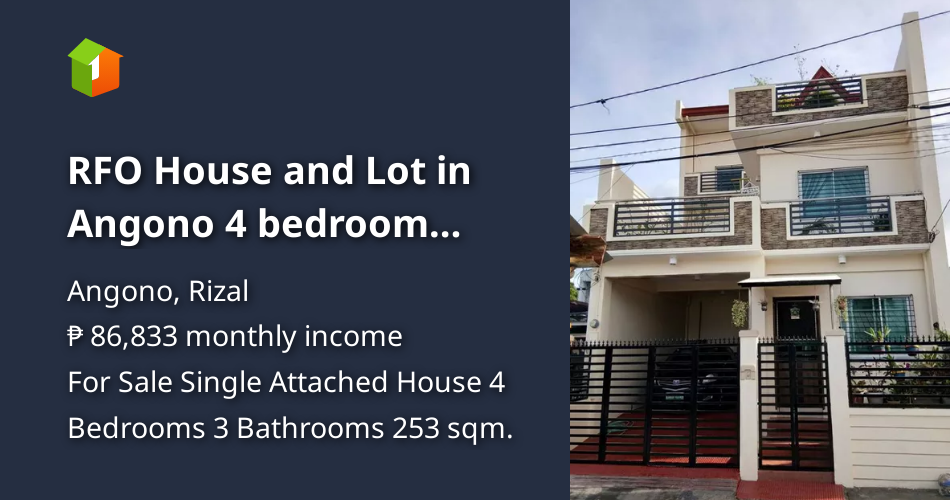 RFO House and Lot in Angono 4 bedroom Baytown Homes [House and Lot 🏘️