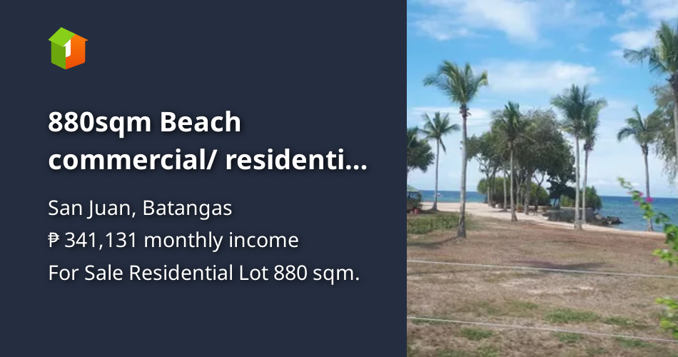 880sqm Beach commercial/ residential lot for sale Laiya Batangas [Lot 🚜