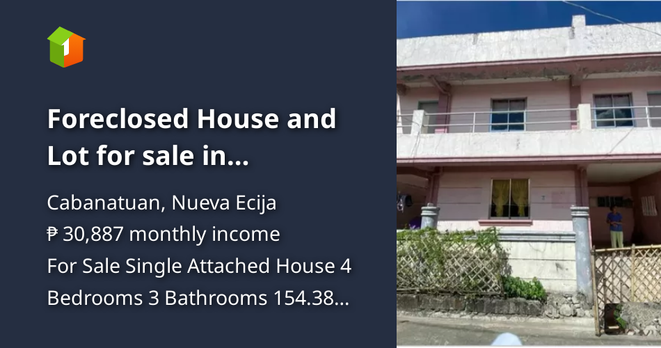 Foreclosed House and Lot for sale in Cabanatuan Nueva Ecija [House and Lot 🏘️] (March 2024) in