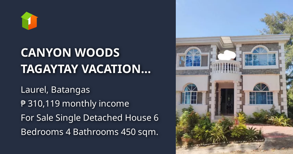 CANYON WOODS TAGAYTAY VACATION HOUSE FOR SALE [House and Lot 🏘️] (April