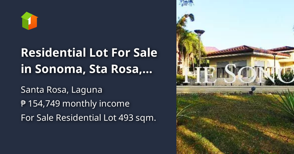 Residential Lot For Sale in Sonoma, Sta Rosa, Laguna! [Lot 🚜] (July