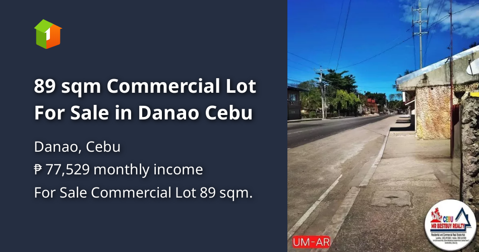 89 sqm Commercial Lot For Sale in Danao Cebu [Lot 🚜] (June 2024) in Danao, Cebu for sale