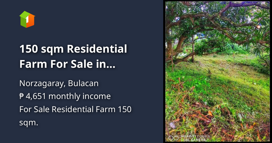 150 sqm Residential Farm For Sale in Norzagaray Bulacan [Lot 🚜
