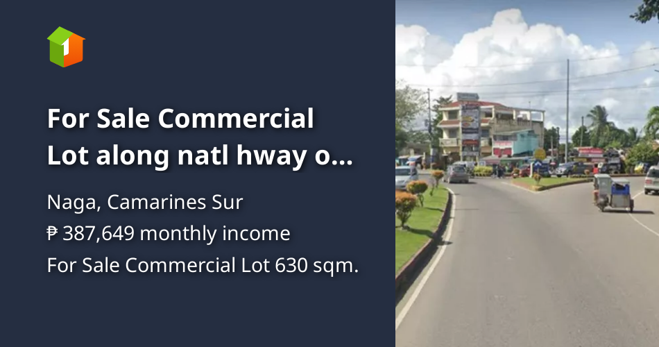 For Sale Commercial Lot along natl hway of diversion Naga City [Lot 🚜] (April 2023) in Naga