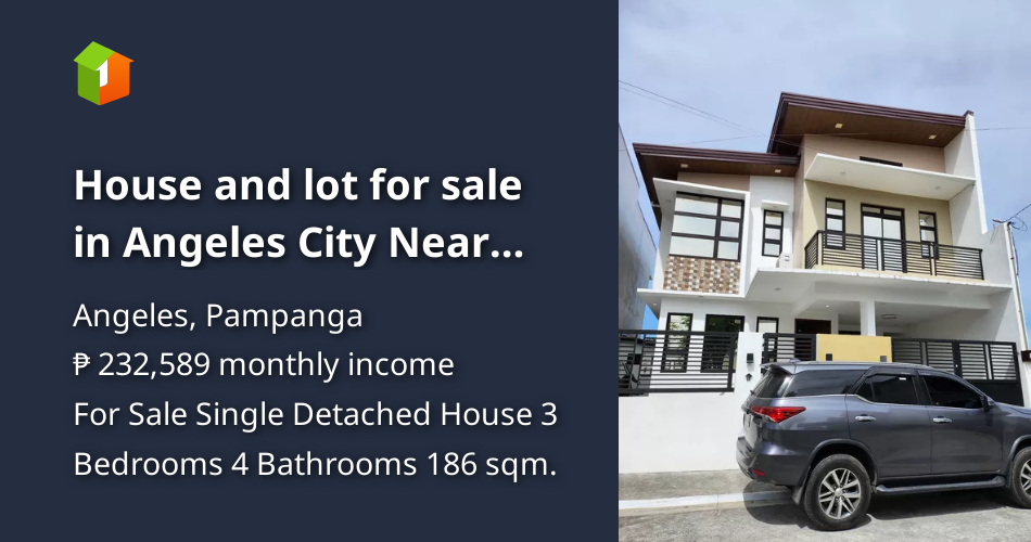 House and lot for sale in Angeles City Near Marquee Mall [House and Lot