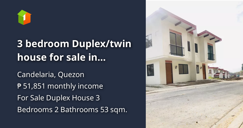 3 bedroom Duplex/twin house for sale in Candelaria Quezon [House and