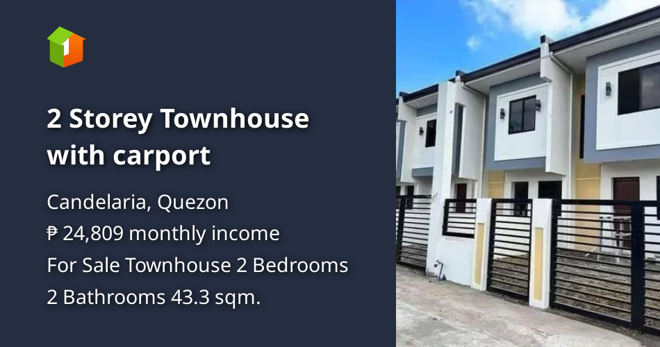 2 Storey Townhouse with carport [House and Lot 🏘️] (November 2023) in