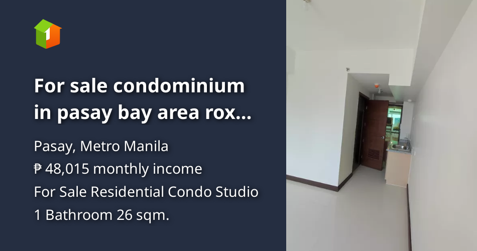 For sale condominium in pasay bay area roxas bvld [Condos 🏙️] (May 2025 ...