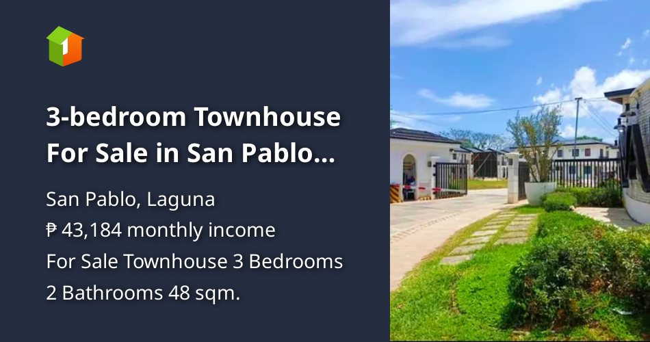 3bedroom Townhouse For Sale in San Pablo Laguna at Affordable Price