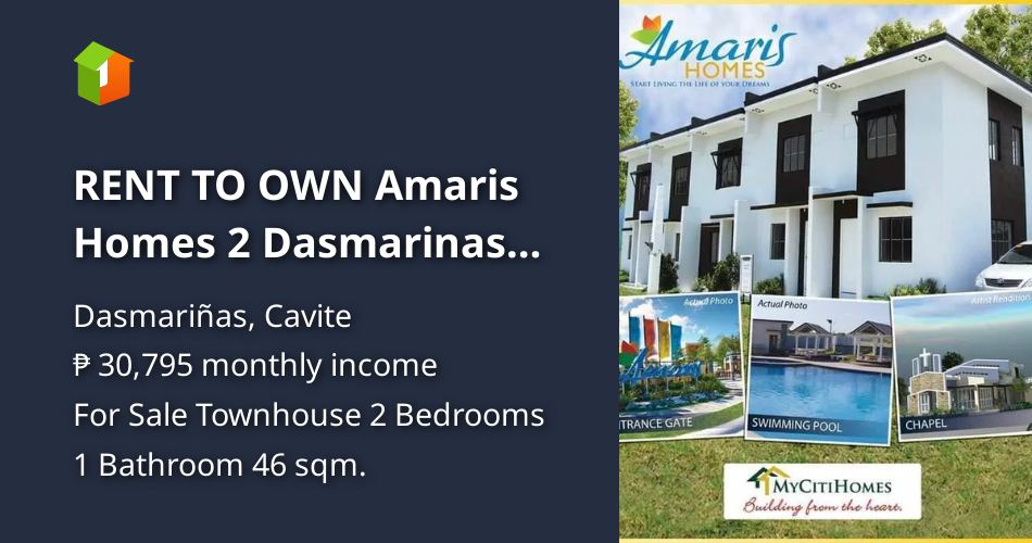 RENT TO OWN Amaris Homes 2 Dasmarinas City Cavite [House and Lot 🏘️