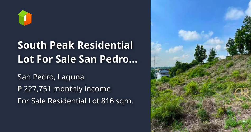 For Sale Residential Lot at South Peak in San Pedro, Laguna CRS0280