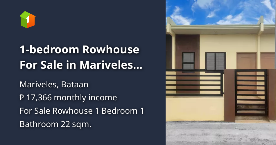 1bedroom Rowhouse For Sale in Mariveles Bataan [House and Lot 🏘️
