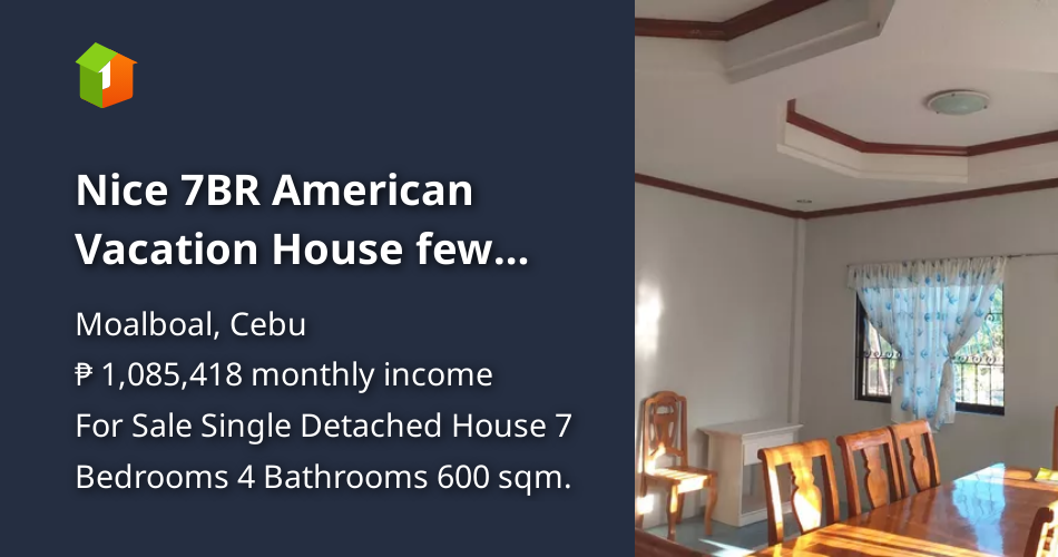 Nice 7BR American Vacation House few mins Panagsama Moalboal, Cebu, PH