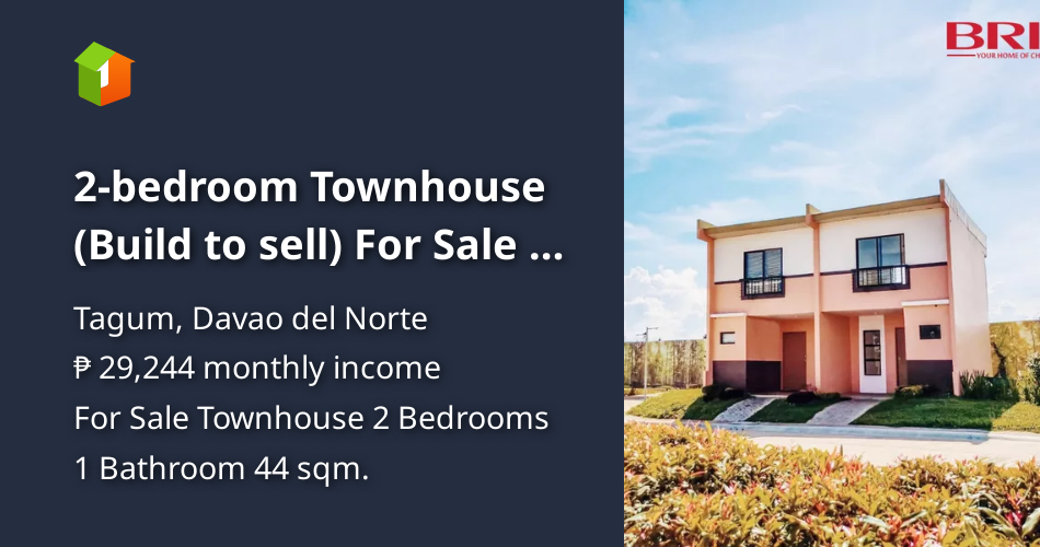 2bedroom Townhouse (Build to sell) For Sale in Tagum Davao del Norte