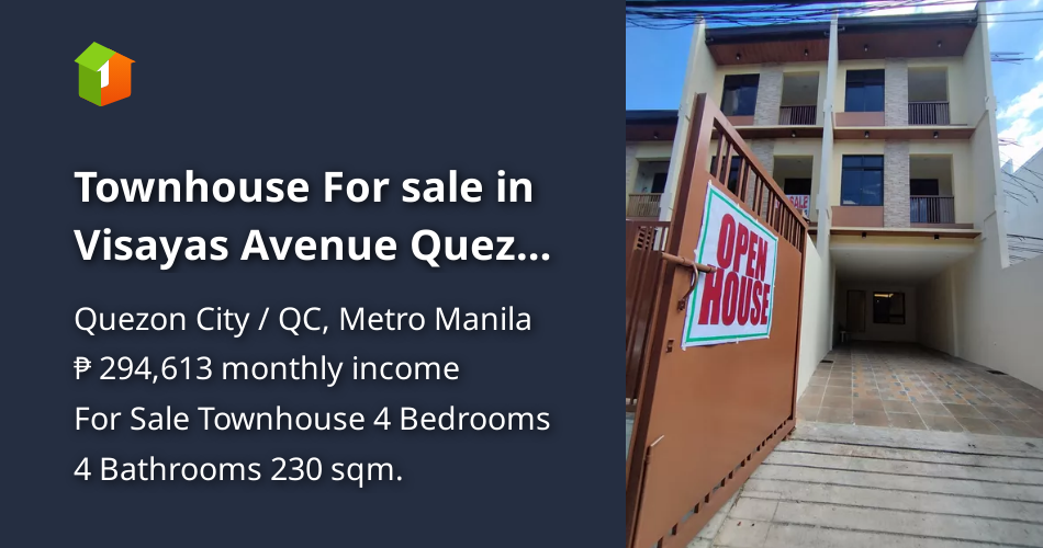 Townhouse For sale in Visayas Avenue Quezon City with PH2874 [Houses ...