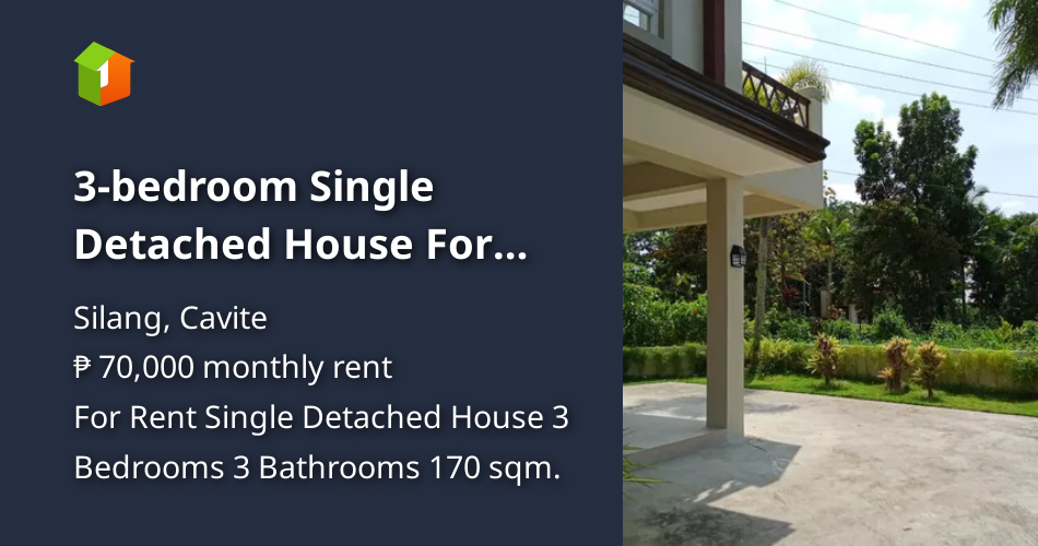 3bedroom Single Detached House For Rent in Silang Cavite [House and
