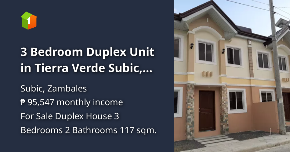 3 Bedroom Duplex Unit in Tierra Verde Subic, Zambales [House and Lot 🏘️
