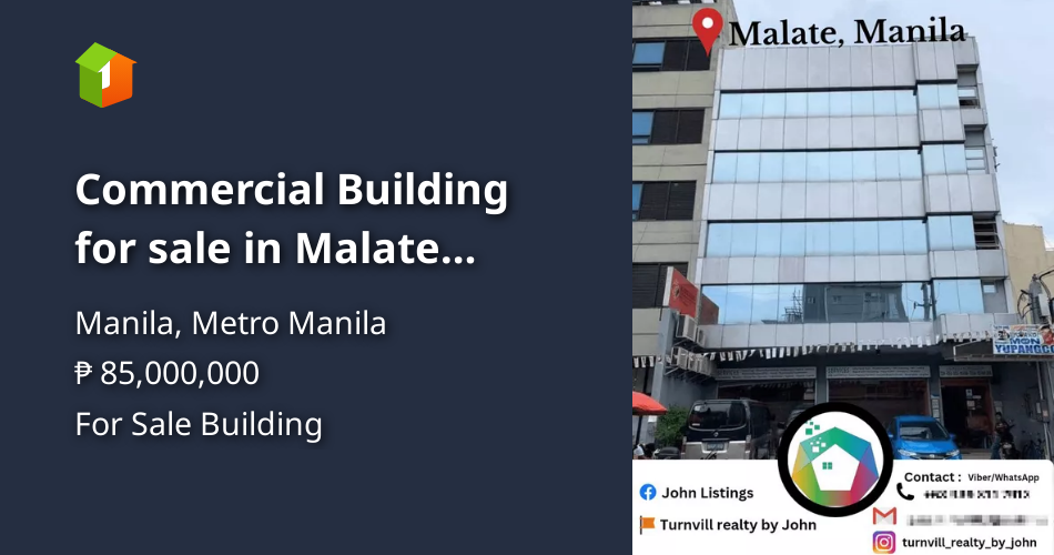 Commercial Building for sale in Malate Manila Property 🏭