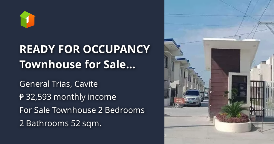 READY FOR OCCUPANCY Townhouse for Sale Pacifica Homes Navarro St. Gen