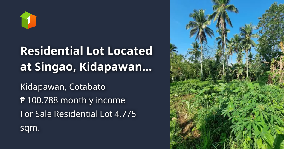 Residential Lot Located at Singao, Kidapawan City, Cotabato. [Lot 🚜