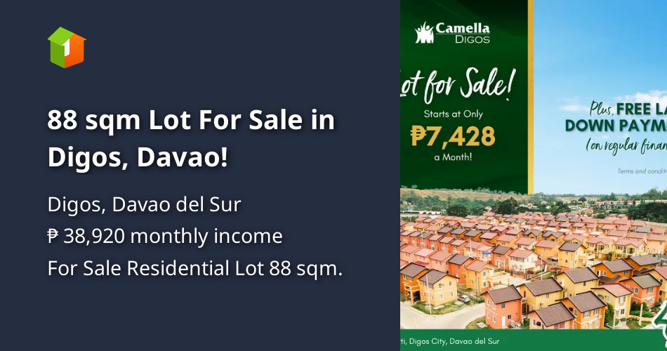 88 sqm Lot For Sale in Digos, Davao! [Lot 🚜] (August 2023) in Digos