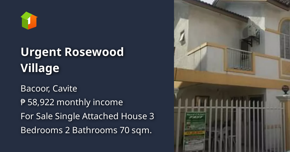 Urgent Rosewood Village [House and Lot 🏘️] (June 2021) in Bacoor