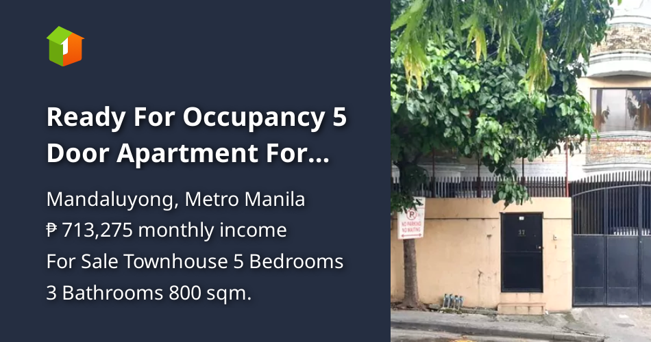 Ready For Occupancy 5 Door Apartment For Sale Brgy. Malamig [House and