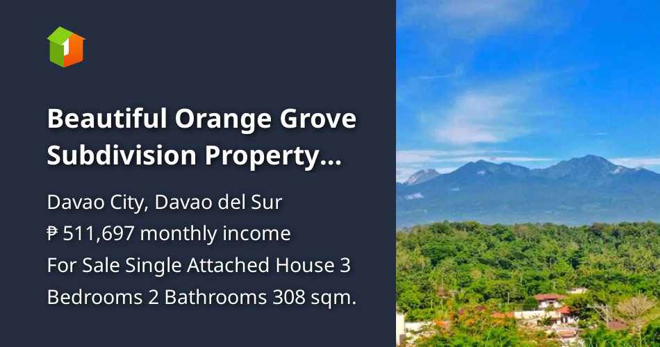 Beautiful Orange Grove Subdivision Property overlooking Mt. Apo [Houses