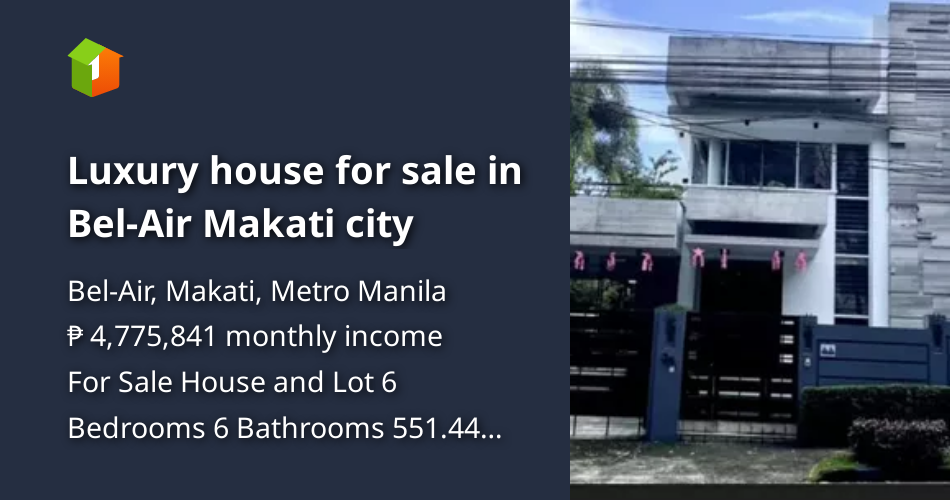 Luxury house for sale in BelAir Makati city [House and Lot 🏘️] (March