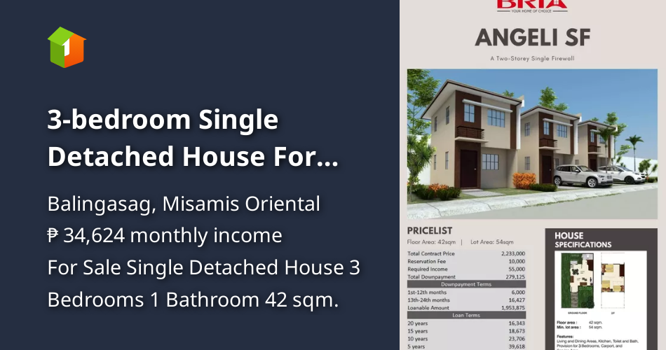 3bedroom Single Detached House For Sale in Balingasag [House and Lot 🏘