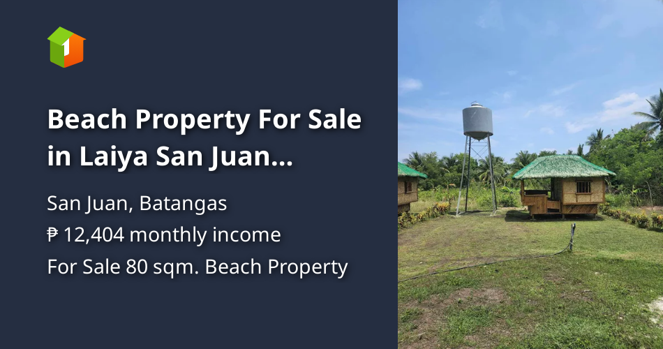 Beach Property For Sale in Laiya San Juan Batangas with Free 1 Kubo