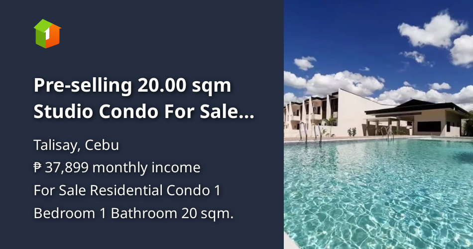 Preselling 20.00 sqm Studio Condo For Sale in Talisay Cebu [Condo 🏙️
