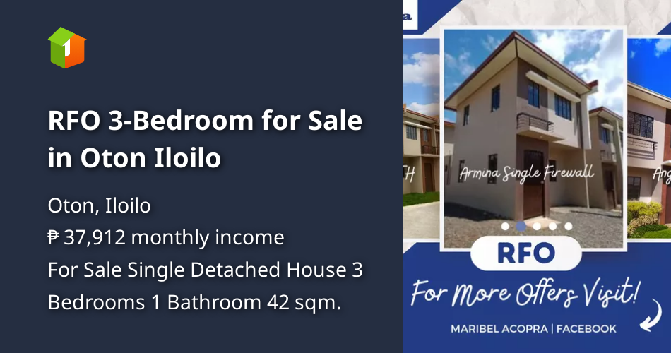 RFO 3Bedroom for Sale in Oton Iloilo [House and Lot 🏘️] (May 2023) in