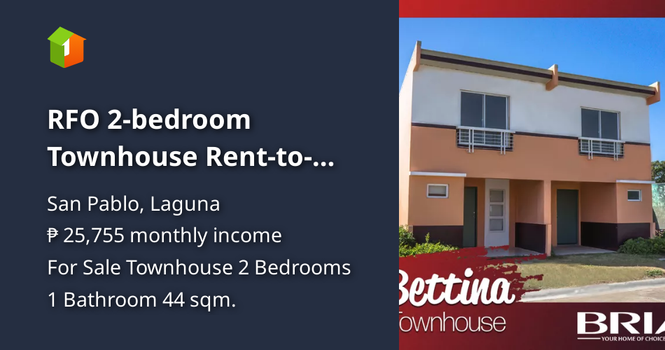 RFO 2bedroom Townhouse Renttoown in San Pablo Laguna [House and Lot 🏘️] (February 2022) in
