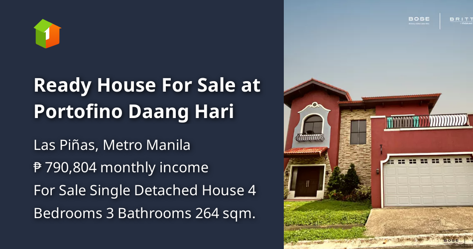 Ready House For Sale at Portofino Daang Hari [House and Lot 🏘️