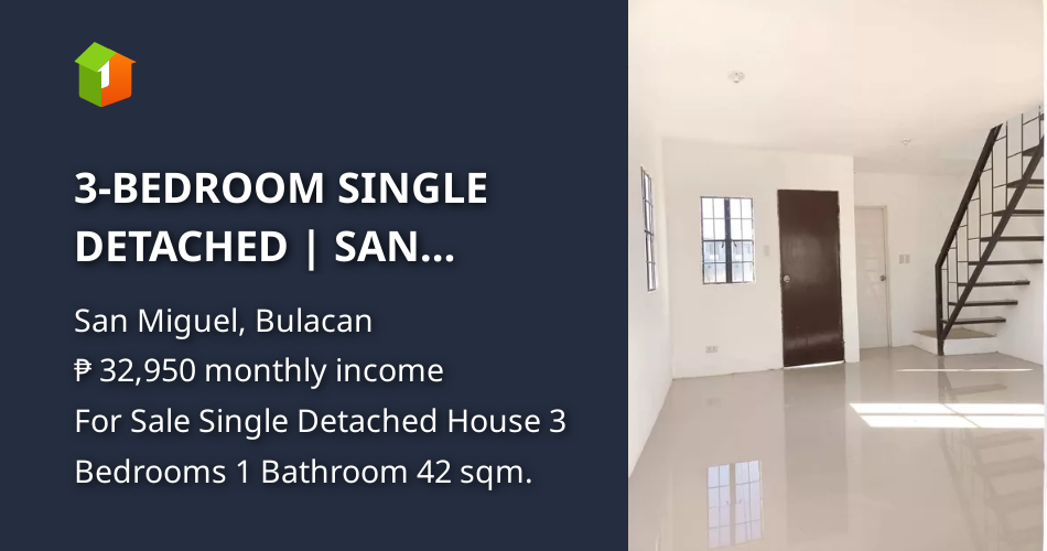 3BEDROOM SINGLE DETACHED SAN MIGUEL, BULACAN [House and Lot 🏘️] (March 2023) in San Miguel