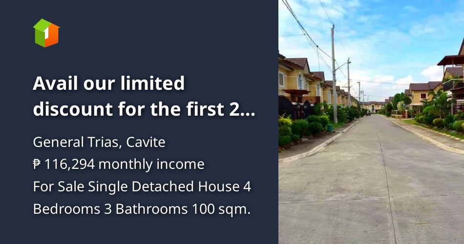 Avail our limited discount for the first 20 customers.. [House and Lot