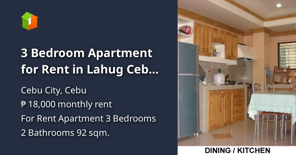 3 Bedroom Apartment for Rent in Lahug Cebu City [Condo 🏙️] (June 2023