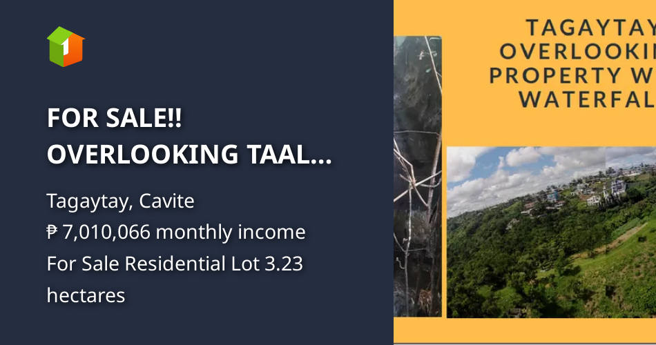 FOR SALE!! OVERLOOKING TAAL LAKE WITH WATERFALLS IN TAGAYTAY CITY [Lot