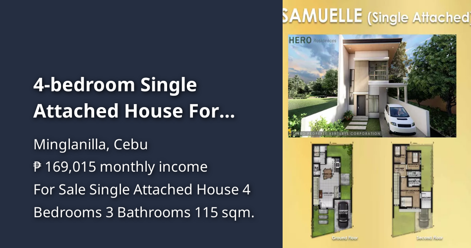 4-bedroom Single Attached House For Sale in Minglanilla Cebu [Houses ...