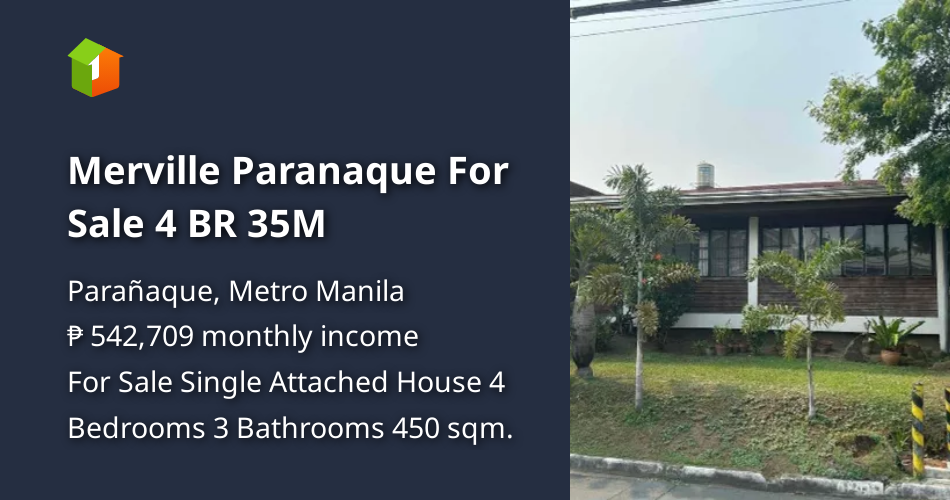 Merville Paranaque For Sale 4 BR 35M [House and Lot 🏘️] (July 2023) in