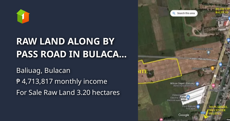 RAW LAND ALONG BY PASS ROAD IN BULACAN IDEAL FOR INDUSTRIAL USE [Lot 🚜