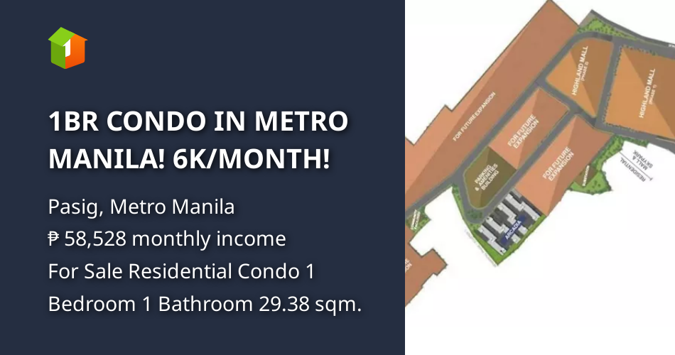 1BR CONDO IN METRO MANILA! 6K/MONTH! [Condo 🏙️] (November 2023) in